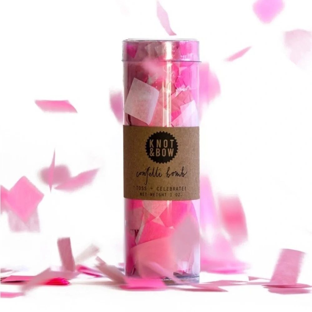 NWT Anthropologie Knot & Bow CONFETTI BOMB in Pink Rose